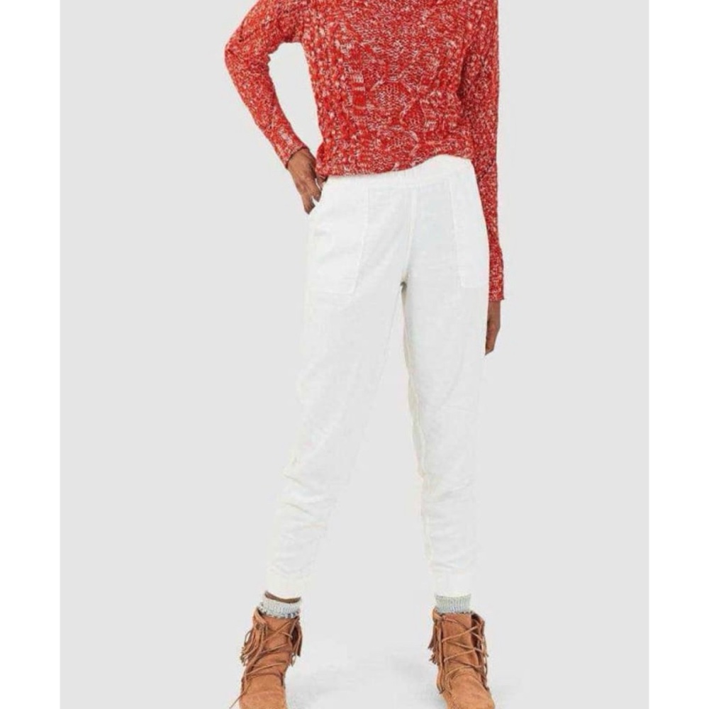 Faherty White Linen Joggers - Picture 4 of 14